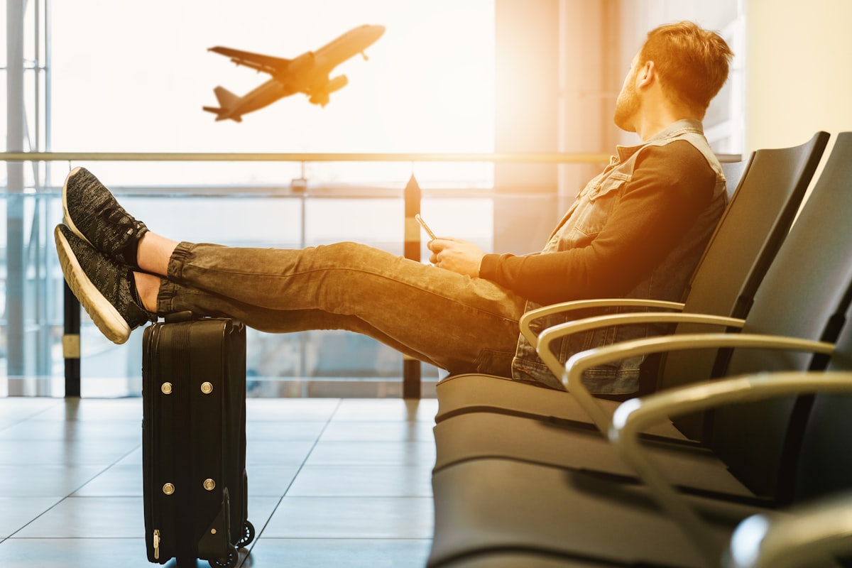 Traveller at the airport