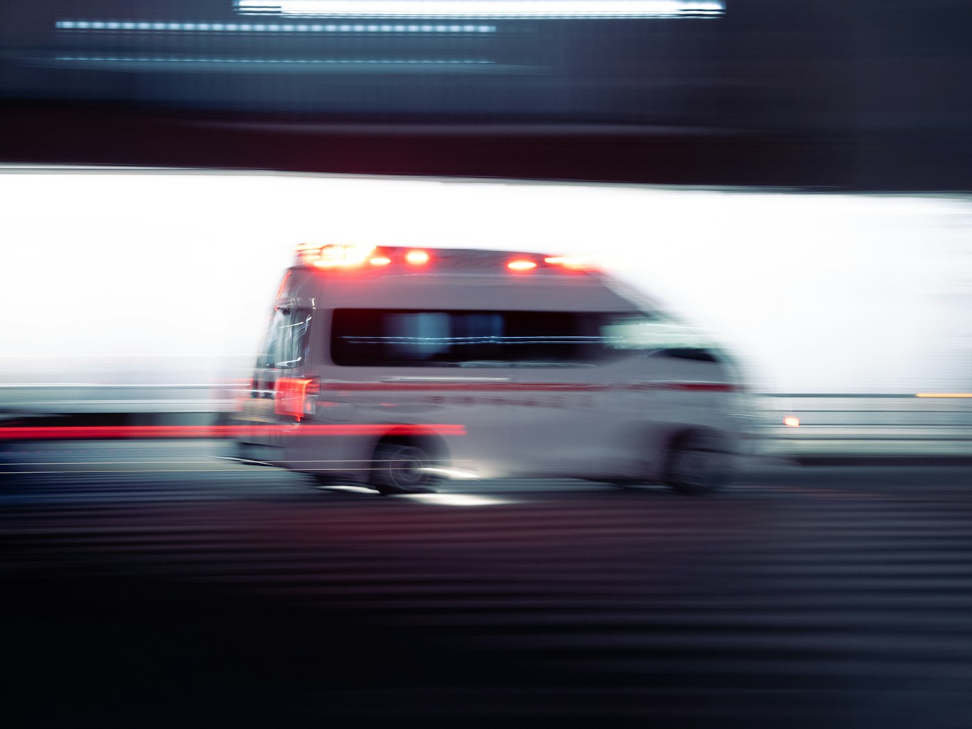 Ambulance responding to an emergency