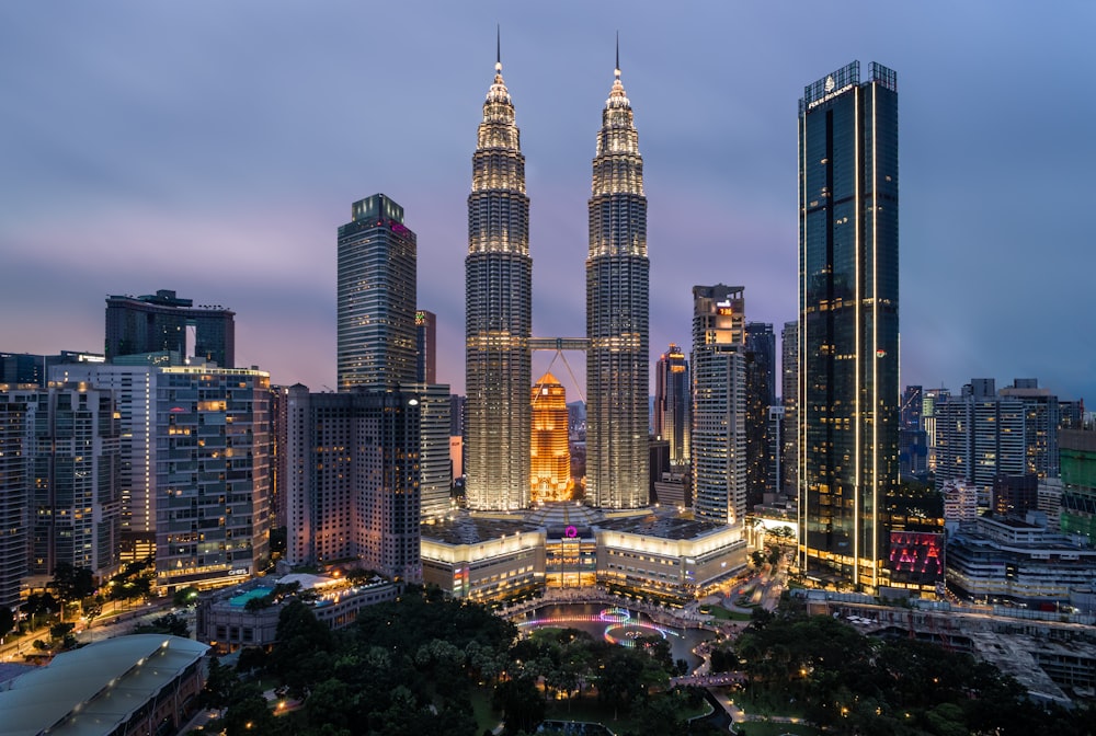 Kuala Lumpur skyline at dusk